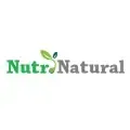 Logotipo da NutrNatural com texto verde e desenho de broto de folha. O nome da marca é complementado por texto em cinza.