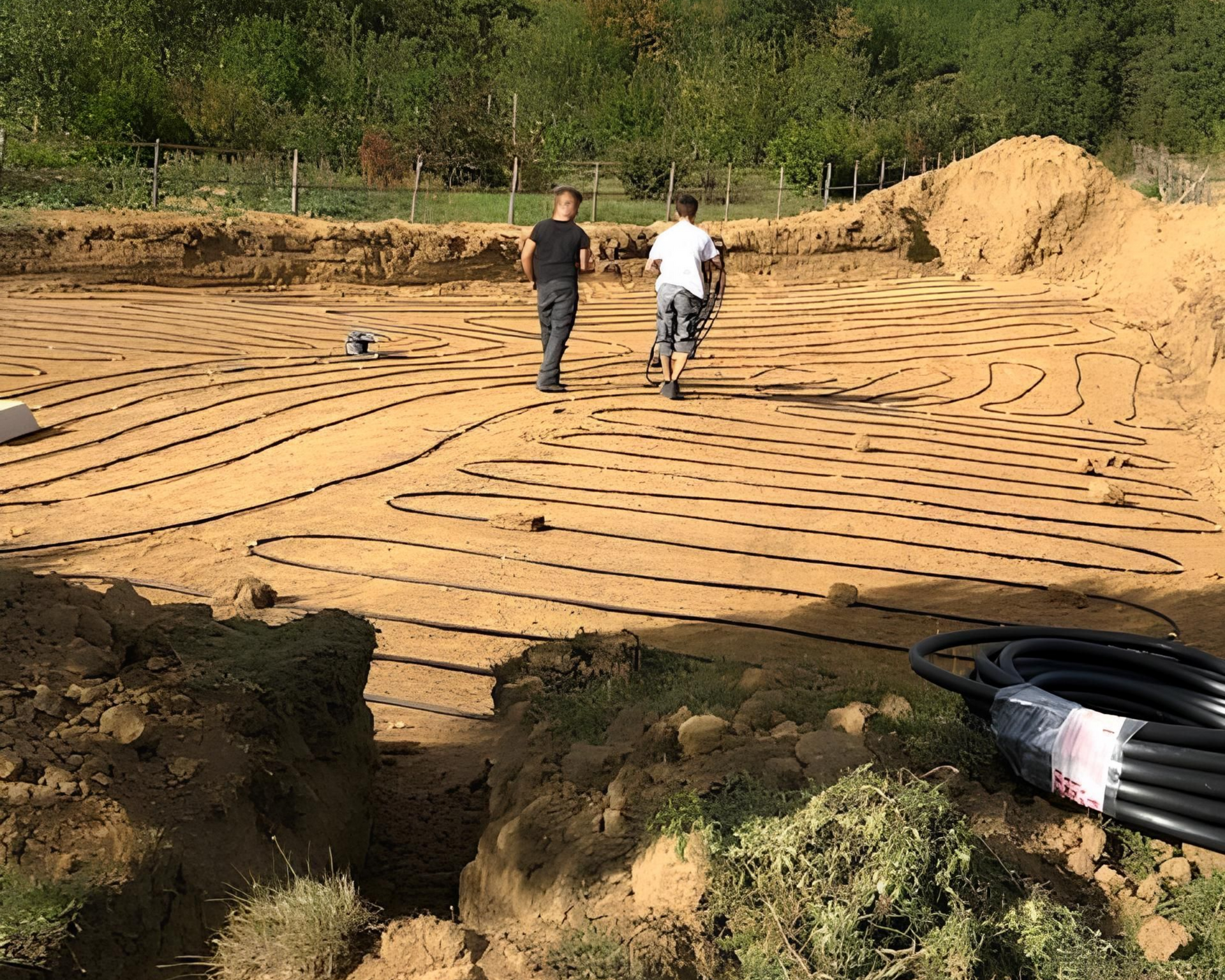 Captage horizontal de géothermie