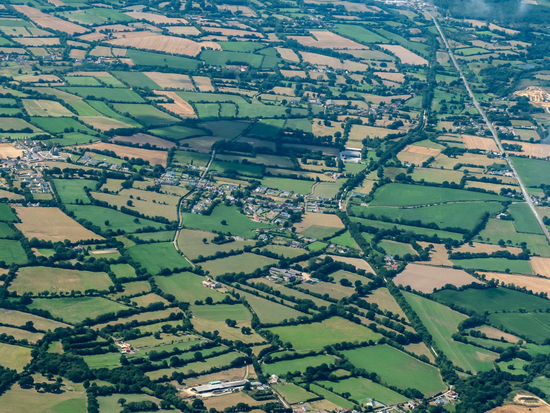 Vue aérienne sur Périers