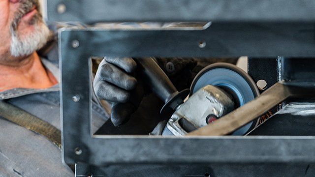 Escalier en acier sur mesure en très gros plan