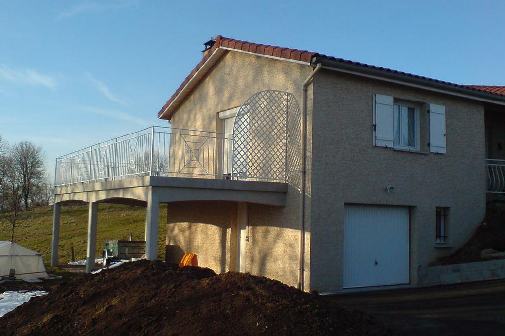 Superbe garde-corps sur terrasse aérienne