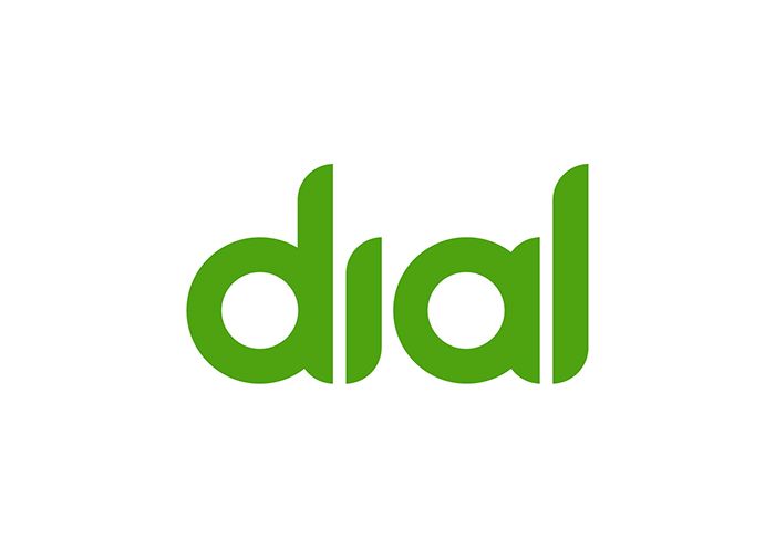 Un logotipo de esfera verde sobre un fondo blanco.