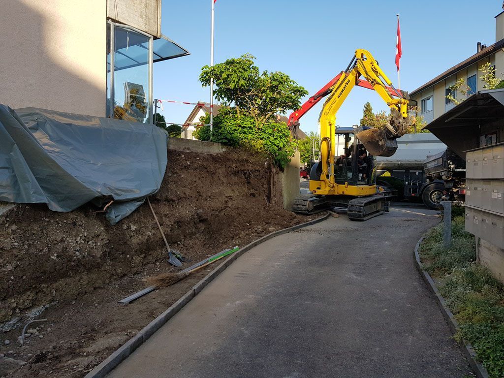 Aushub und Böschungsichern - Hadorn Gartenbau