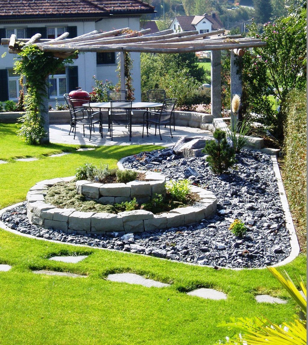 Bepflanzung Steingarten und Gewürzschnecke