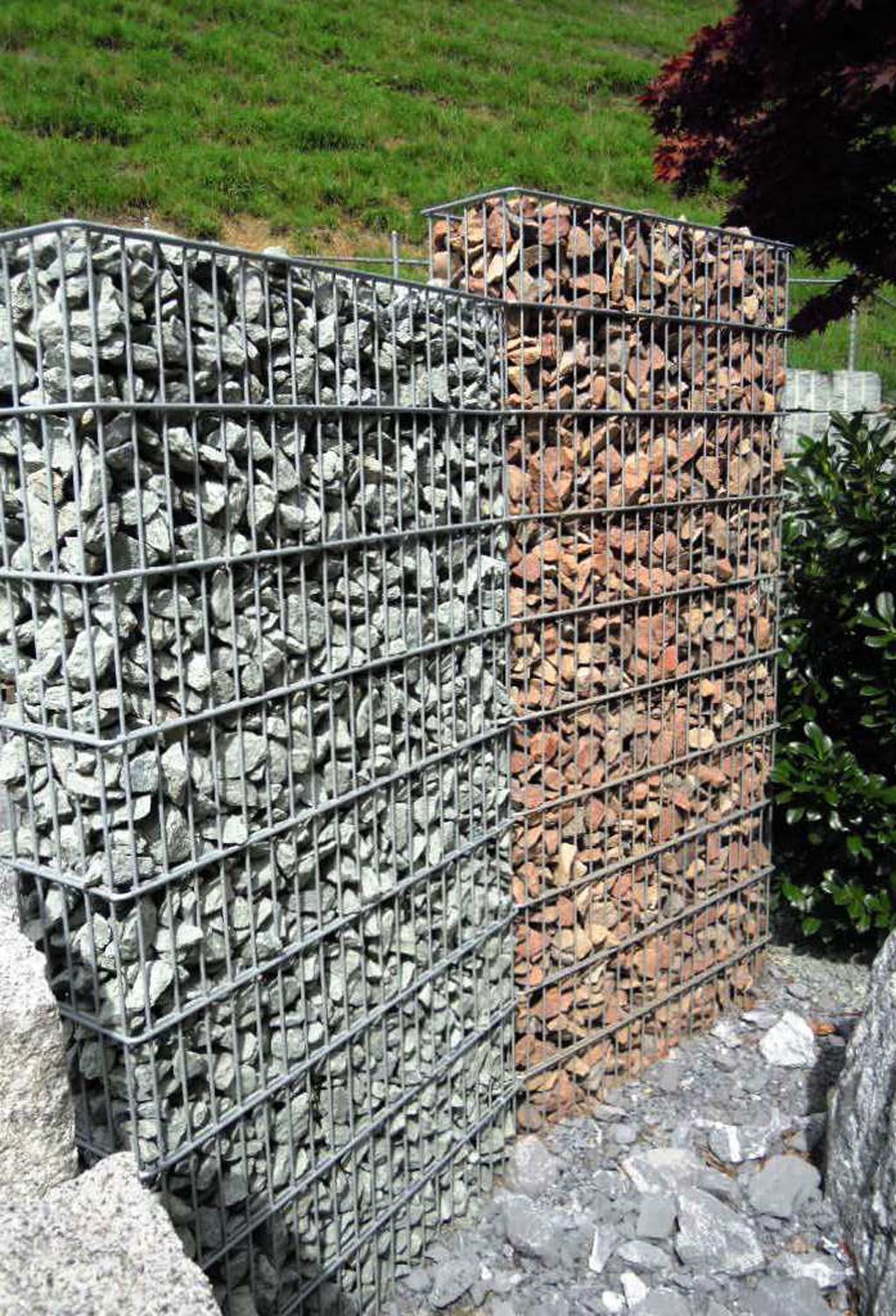 Steinkörbe verzinkt - Hadorn Gartenbau