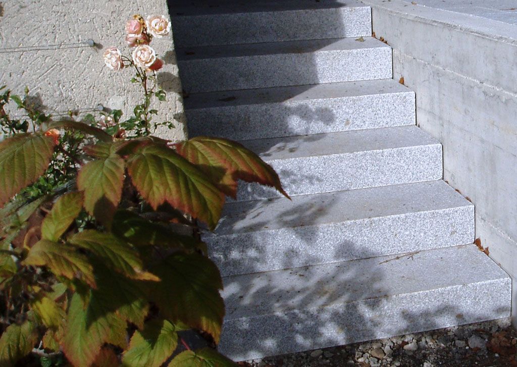 Treppenaufgang mit Maggia Stufen - Hadorn Gartenbau