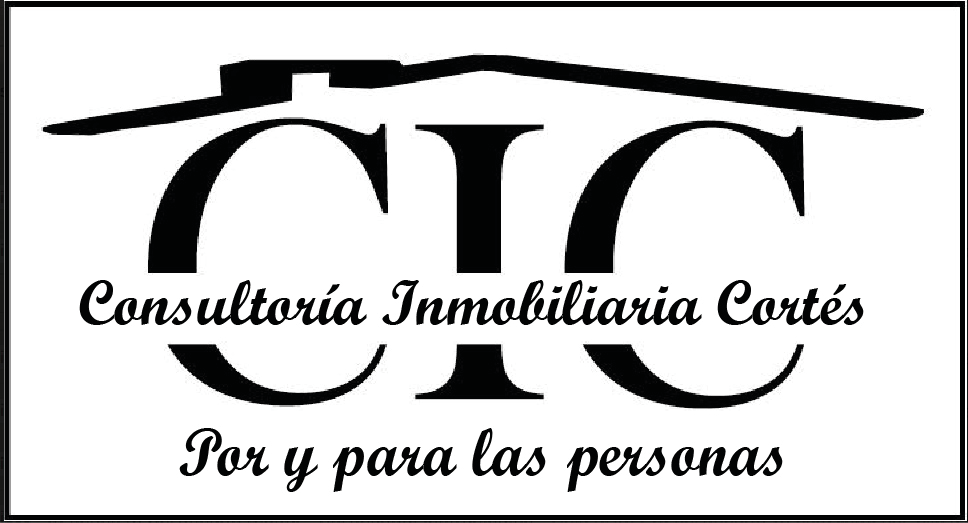 Un logotipo en blanco y negro para la consultora inmobiliaria Cortez.