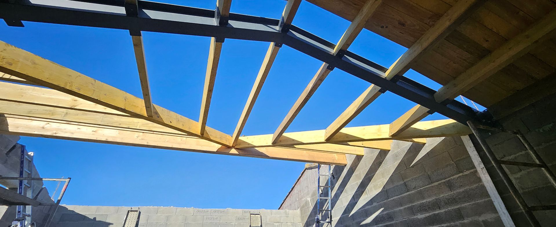 Ossature en bois d'une charpente