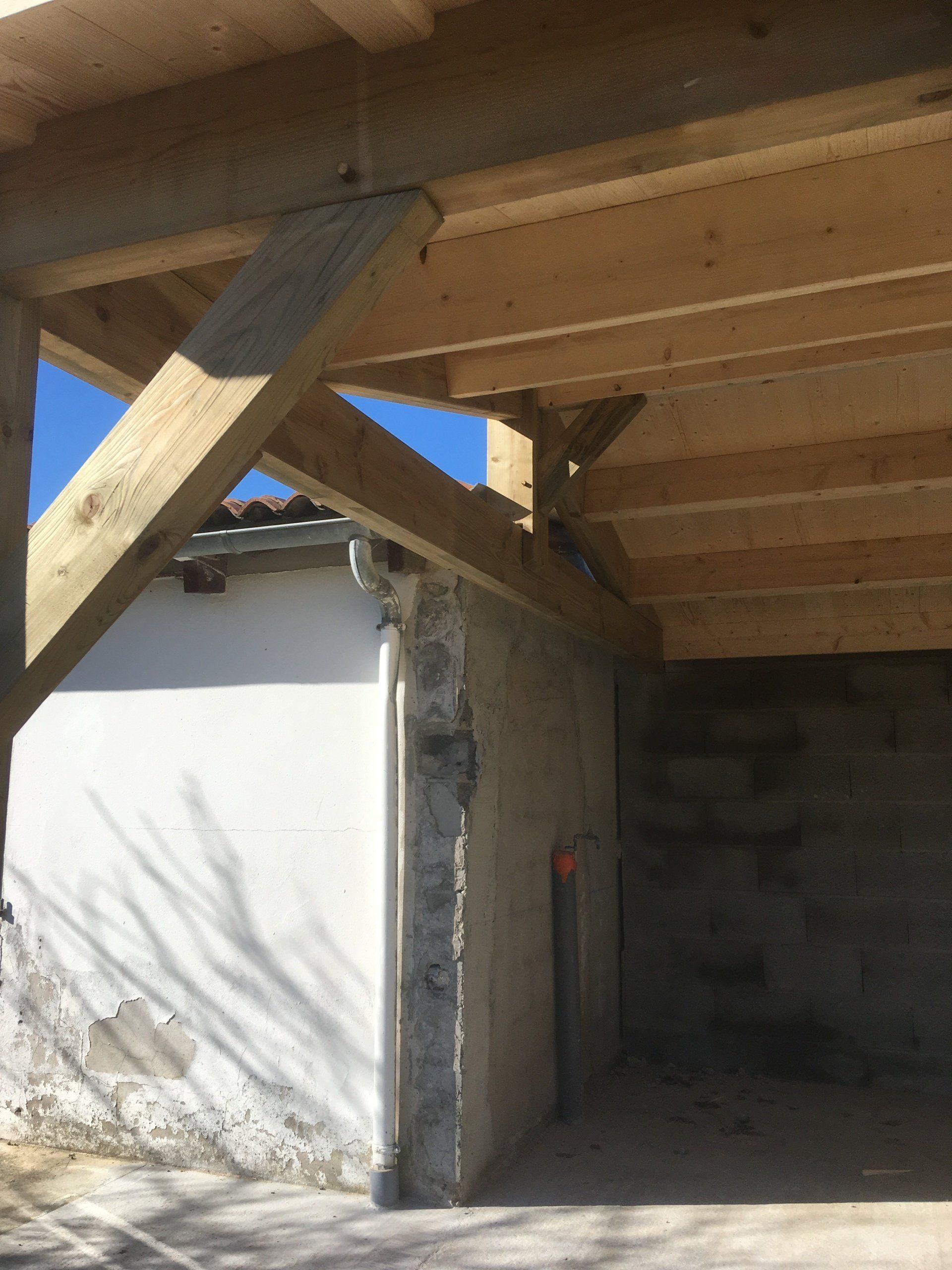 Charpente d'un auvent 