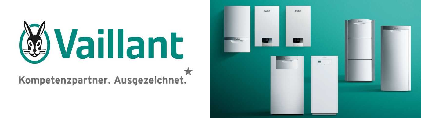 Ein Vaillant-Logo mit einer Katze darauf