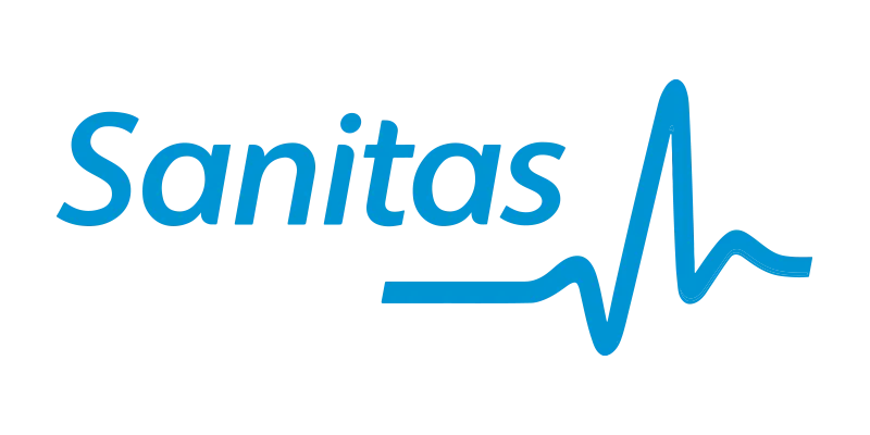 Logotipo de Sanitas: Texto azul 