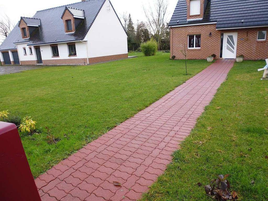 Chemin d'accès en pavés