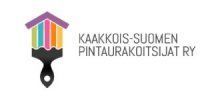 Logo for Kaakkois-Suomen Pintaurakoitsijat ry with a multicolored paintbrush icon
