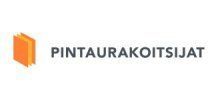 PINTAURAKOITSIJAT-logo, jossa on oranssi kuvake ja harmaa teksti valkoisella taustalla