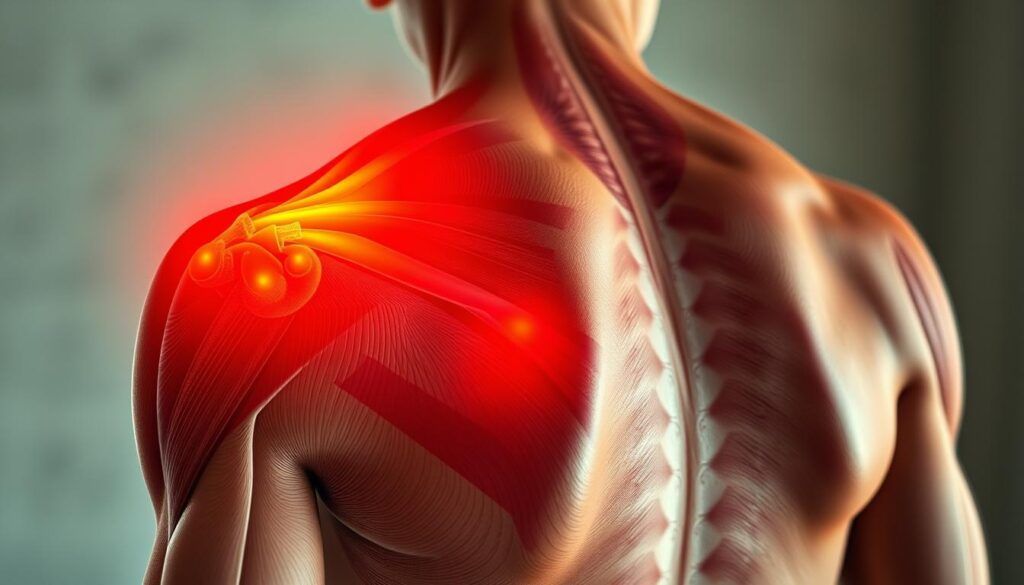 Ein Therapeut führt eine Feuerschröpftherapie am Rücken einer Person durch, indem er mit einer Flamme einen Unterdruck in Glasbechern erzeugt.