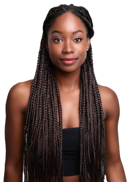 Femme avec des tresses