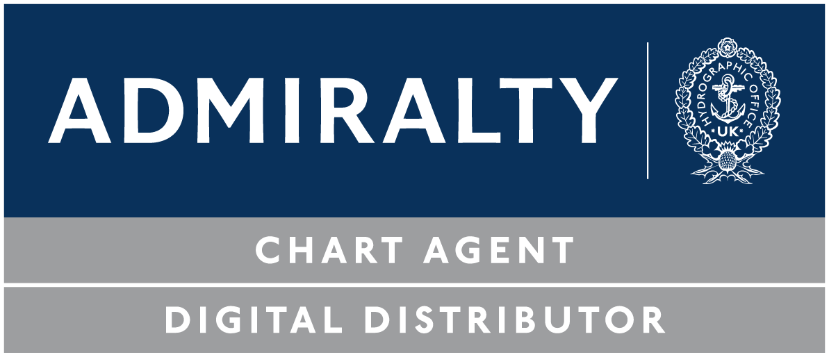 Logotipo del Almirantazgo, fondo azul oscuro con texto blanco que dice 