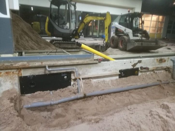 Toimitilan pihaa remontoidaan