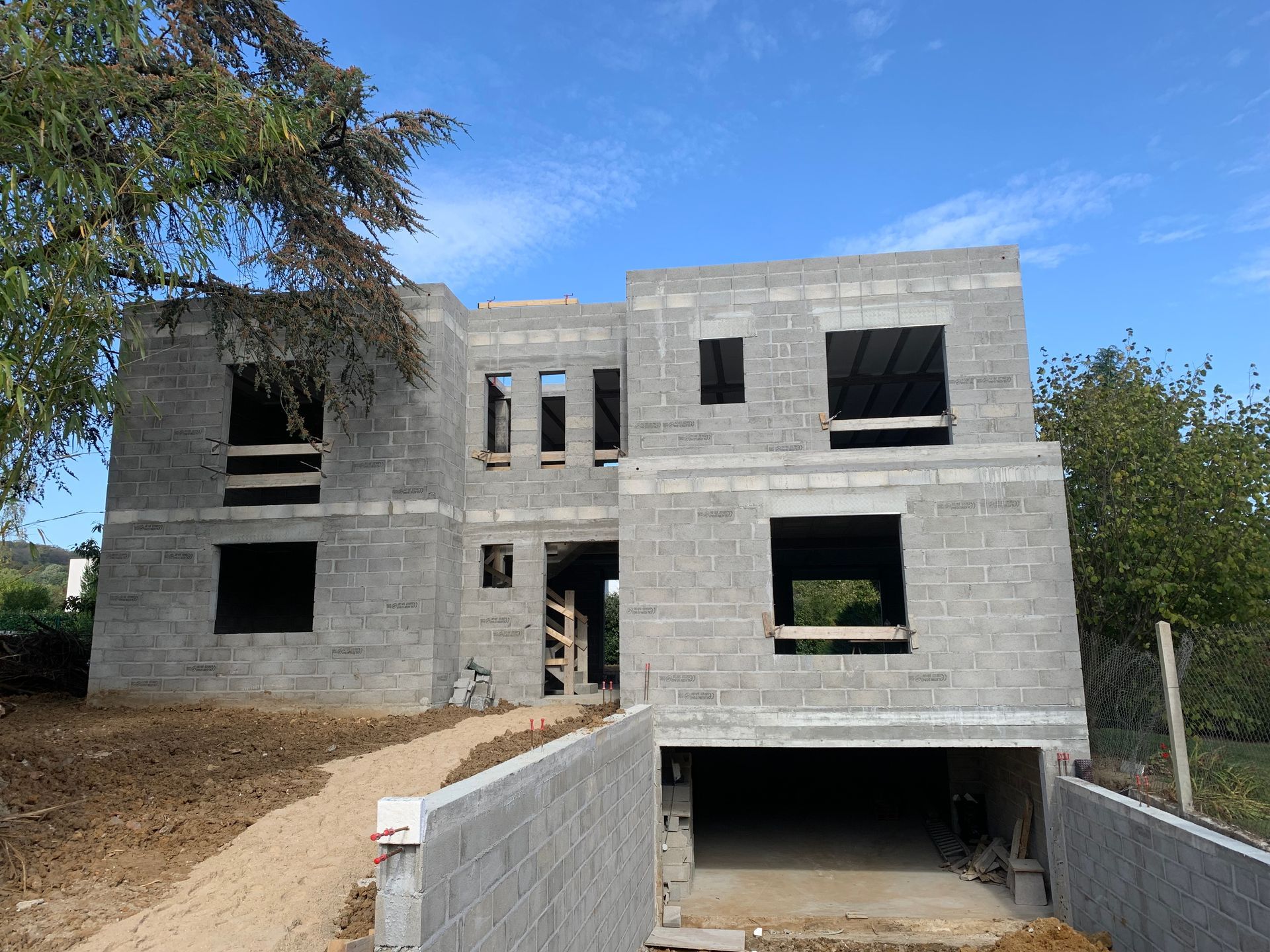 Chantier en cours d'une maison