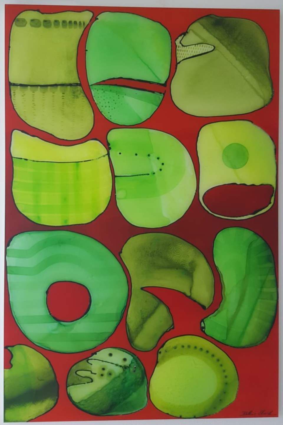 Handgefertigtes Bild aus Glas 