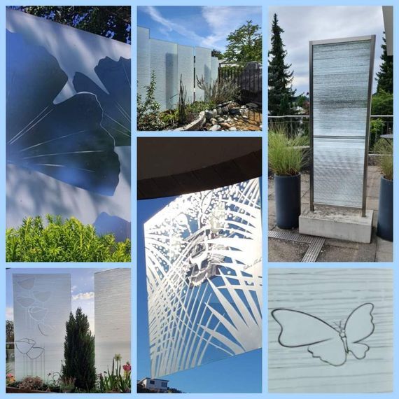 Sichtschutzwände aus Glas mit Design, Bettina Eberle Die Glasmanufaktur