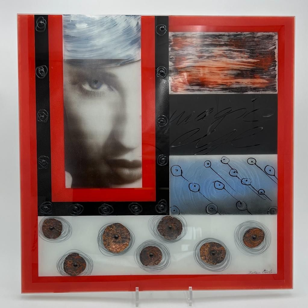 Glaskunstwerk "Fotocollage"