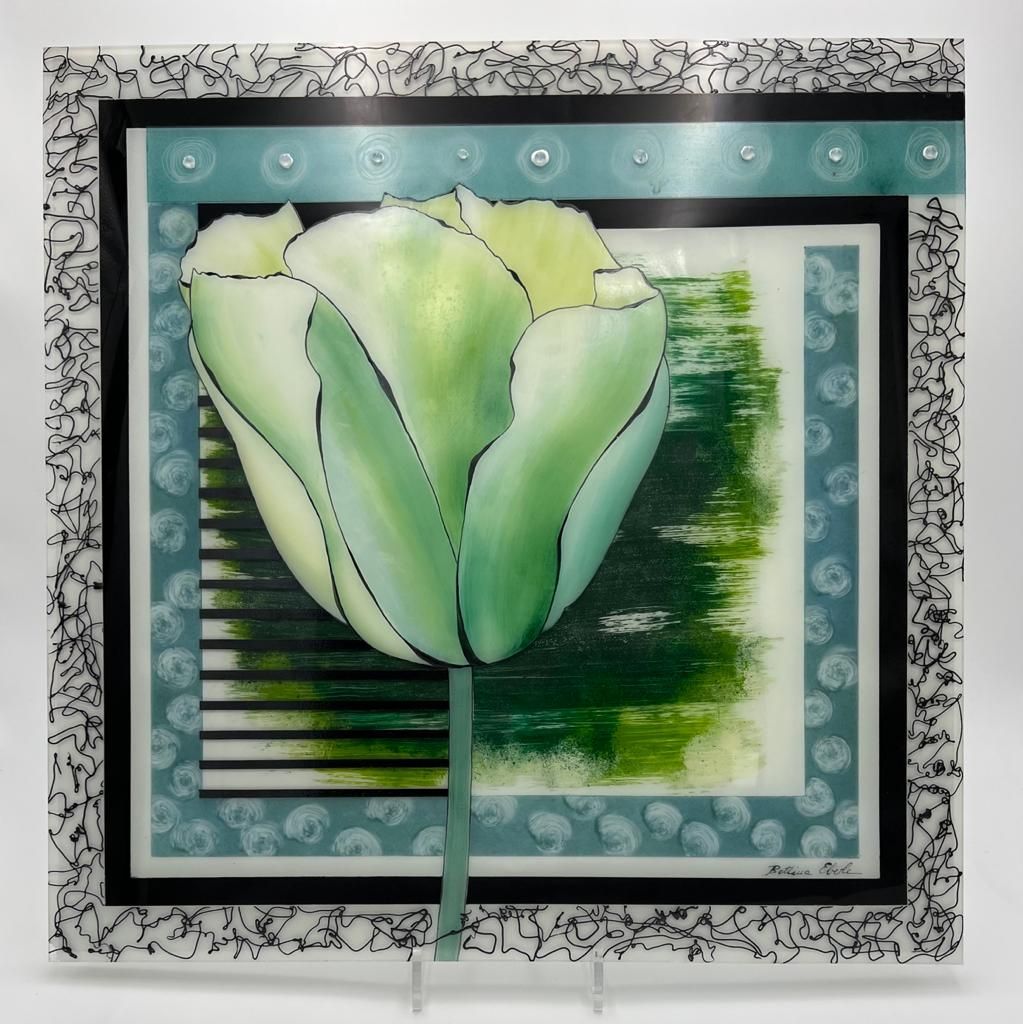 Glaskunstwerk "Tulpe"