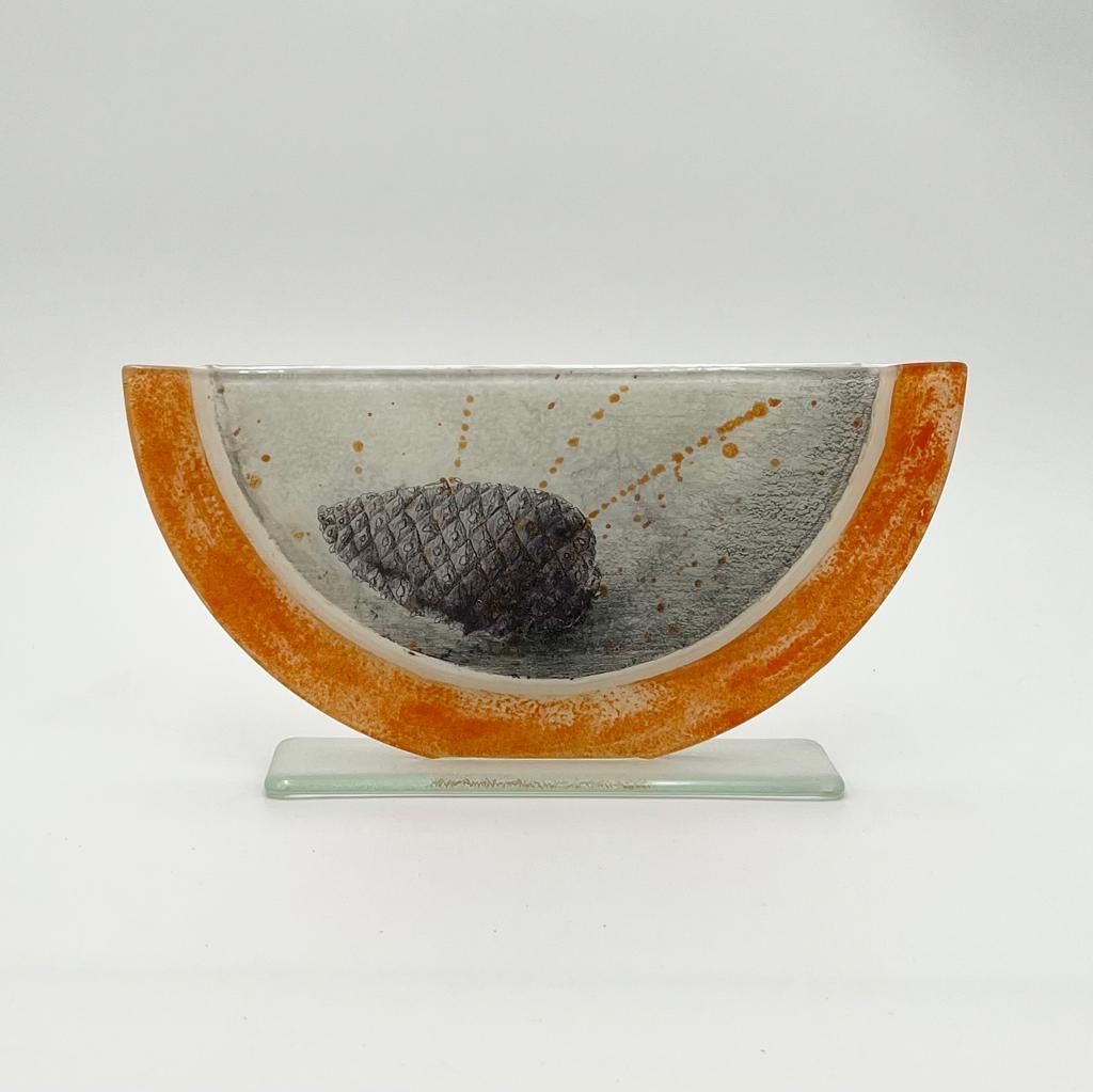 Glaskunstwerk "Tannenzapfen"