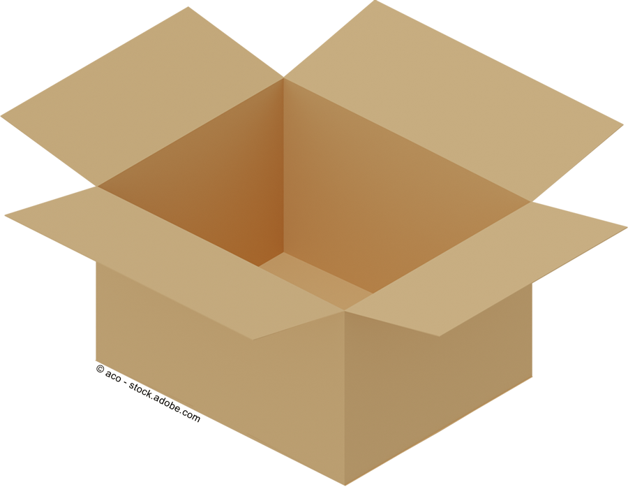 Icon eines geöffneten Kartons