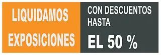 A sign that says liquidamos con descuentos hasta el 50 %
