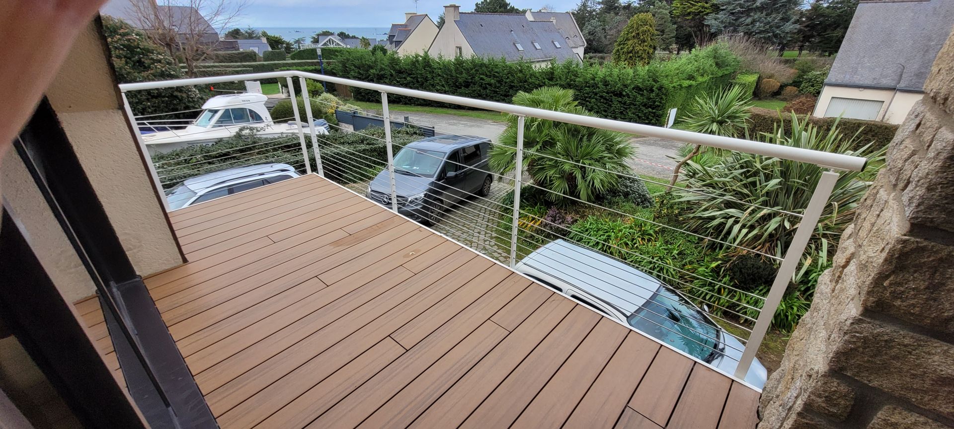 Garde-corps en aluminium d'un balcon