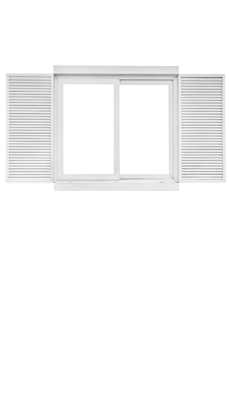 Fenêtre et volets blancs