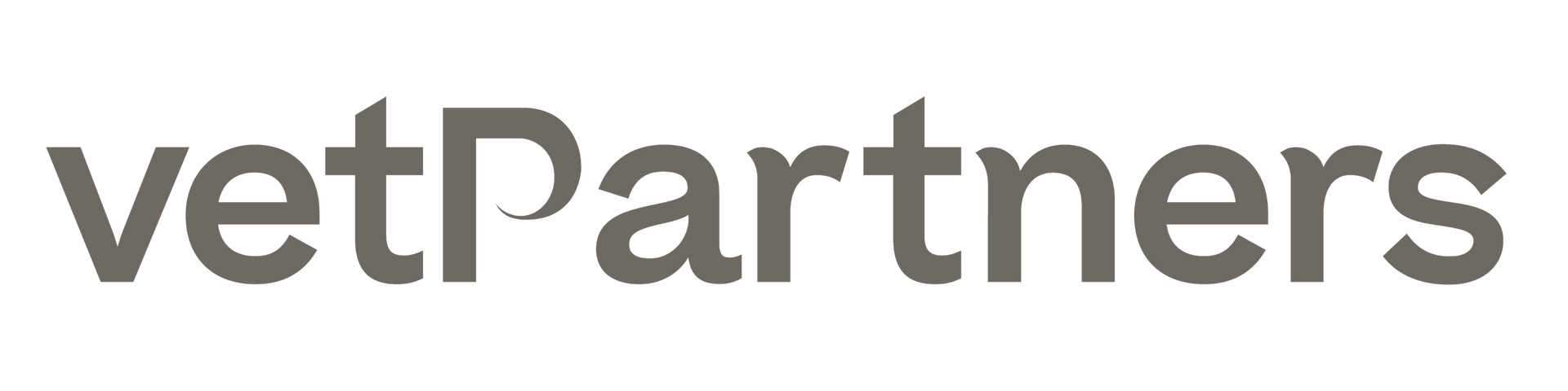 Se muestra un logotipo para socios veterinarios sobre un fondo blanco.