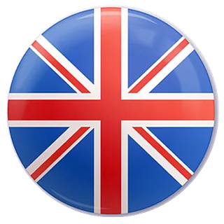Un botón con la bandera del Reino Unido.