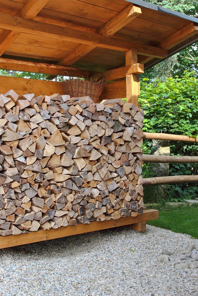 lieu de stockage extérieure de buche