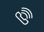 Un icono de teléfono blanco sobre un fondo azul oscuro.