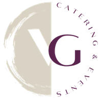 Un logotipo para una empresa llamada catering y eventos.