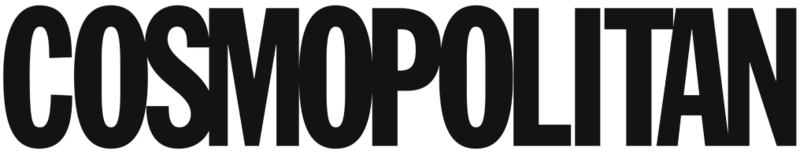 Logotipo de la revista COSMOPOLITAN en fuente sans-serif en negrita.