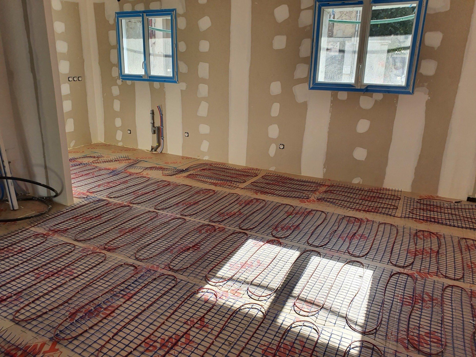 Installation chauffage au sol