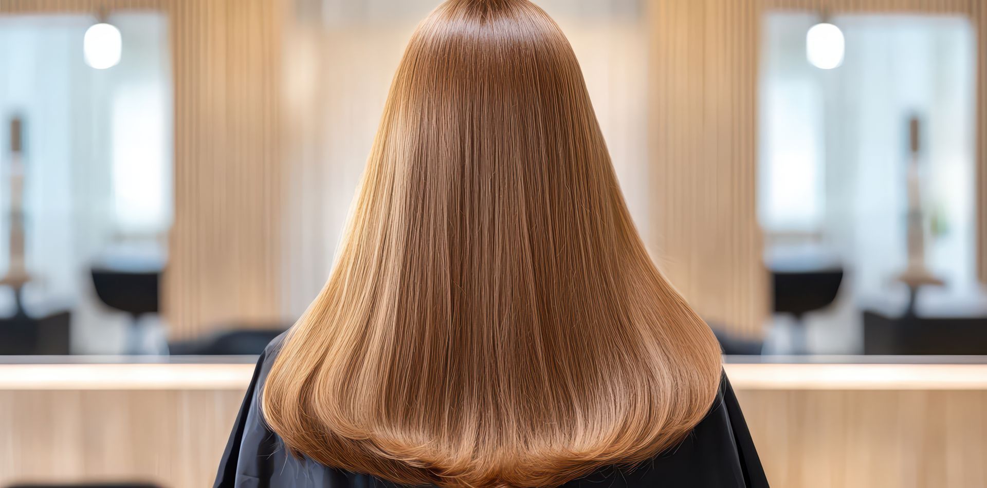 Cheveux blonds lisses, de dos