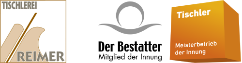 Logos of three businesses: carpentry (