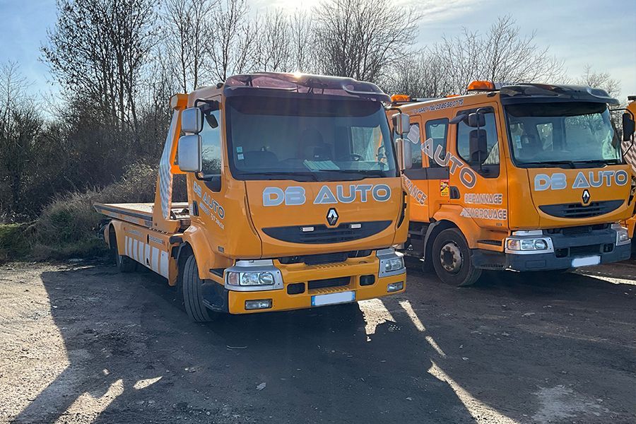 Camion orange floqué DB AUTO
