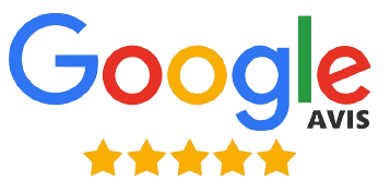 Logo Google et étoiles jaunes des avis clients