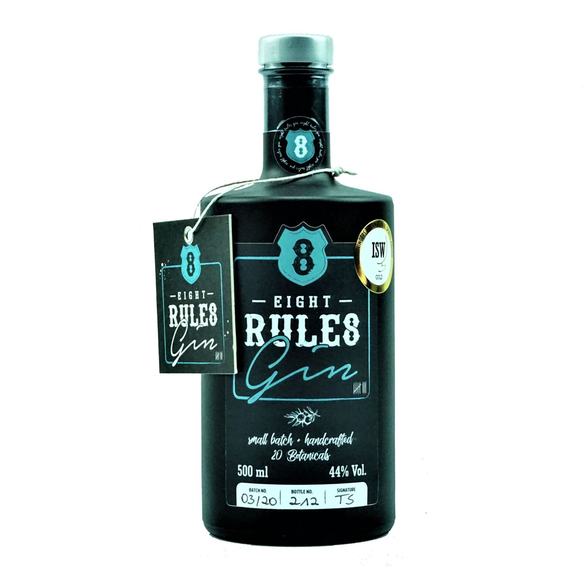 Geschenke Deko Eigenmarke 8 Rules Ginflasche