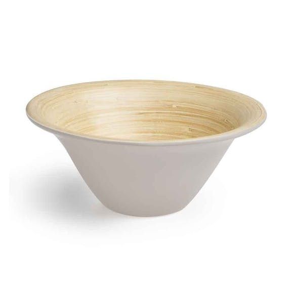 Geschenke Deko Schale innen aus Holz außen weiß