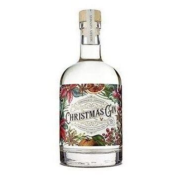 Geschenke Deko Ginflasche Logo Weihnachten