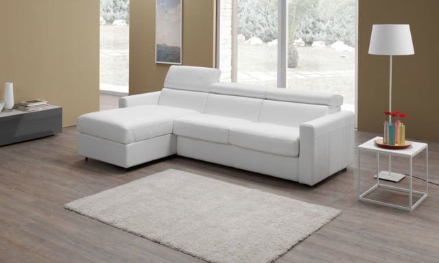 Canapé d'angle en cuir