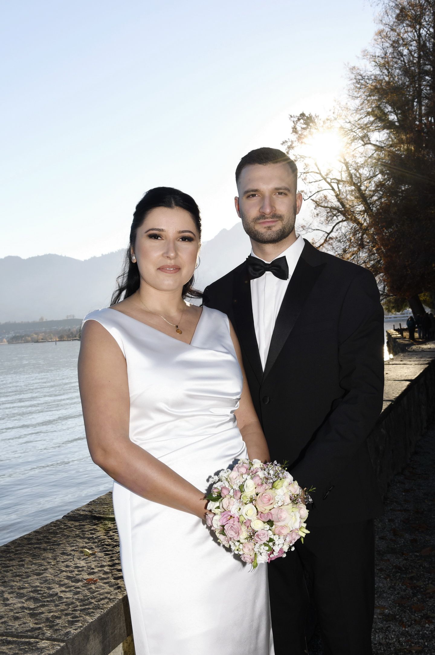 Brautpaar während einer Hochzeitsreportage in Thun