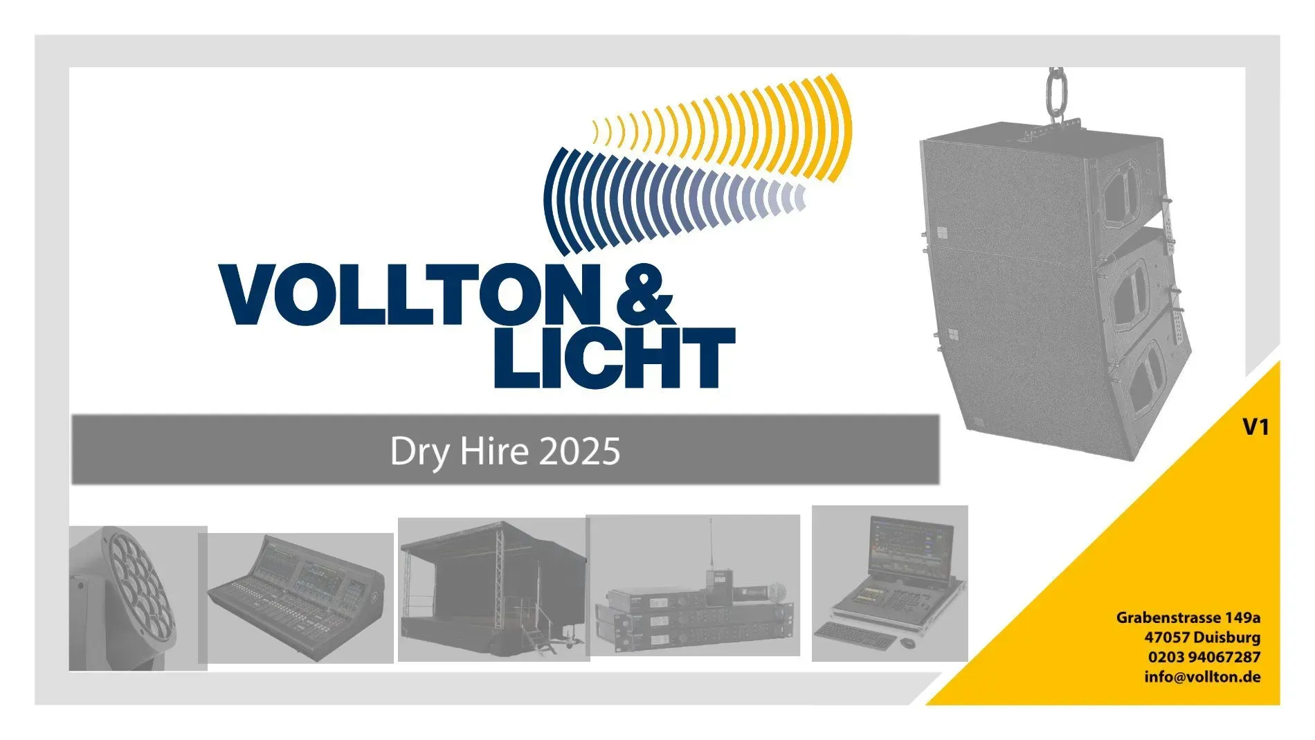 Cover der Mietpreisliste von Vollton & Licht