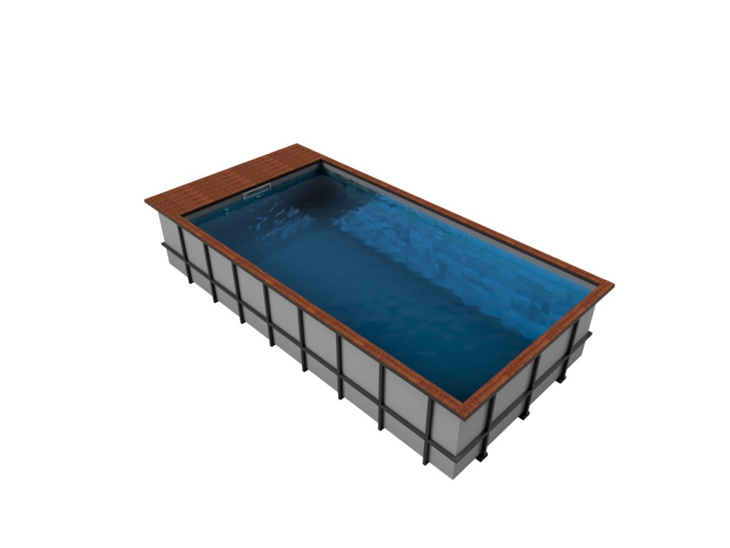 illustration 3D d'une piscine
